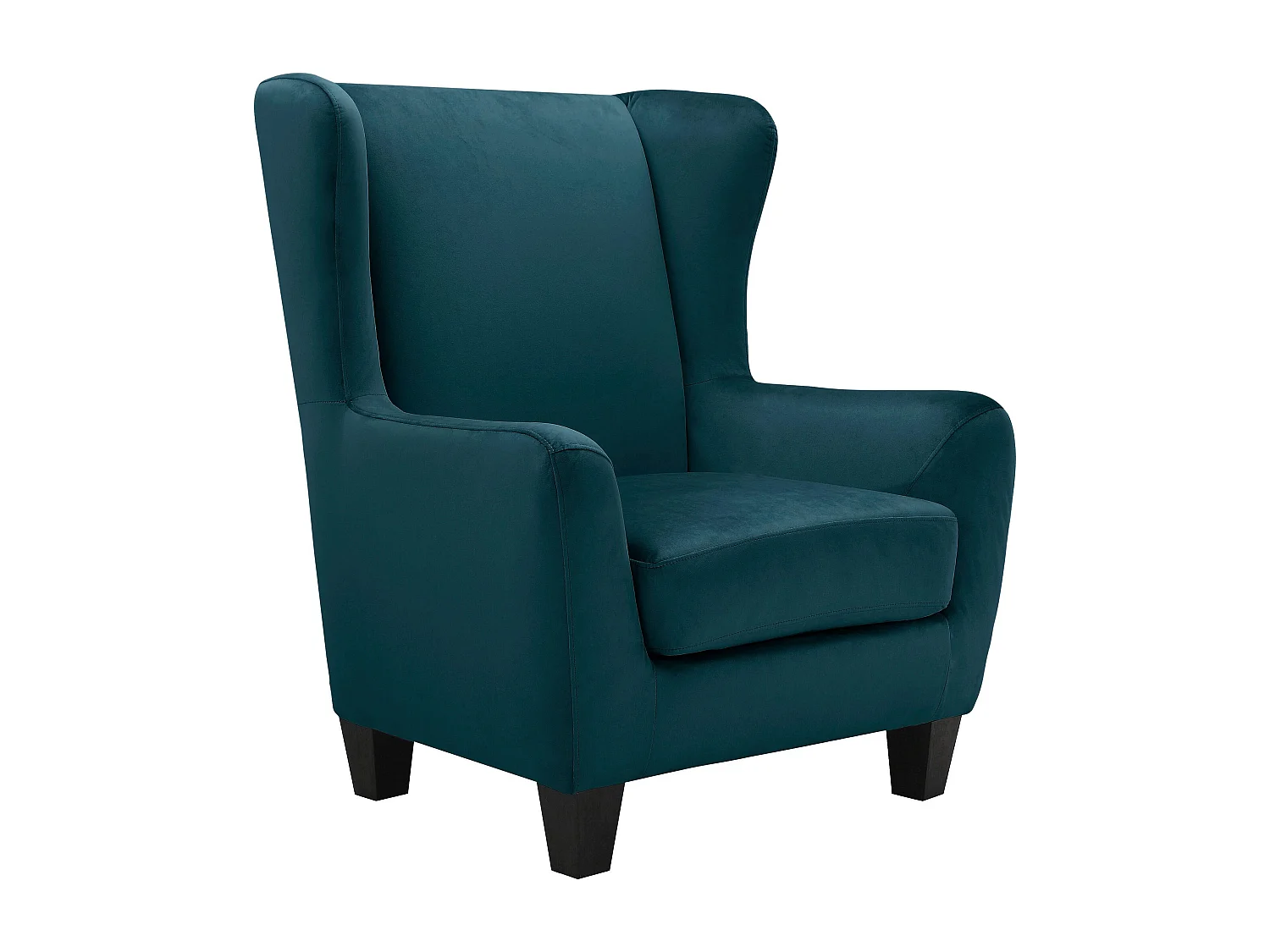 Zhili | Sessel + Hocker aus Samt petrol