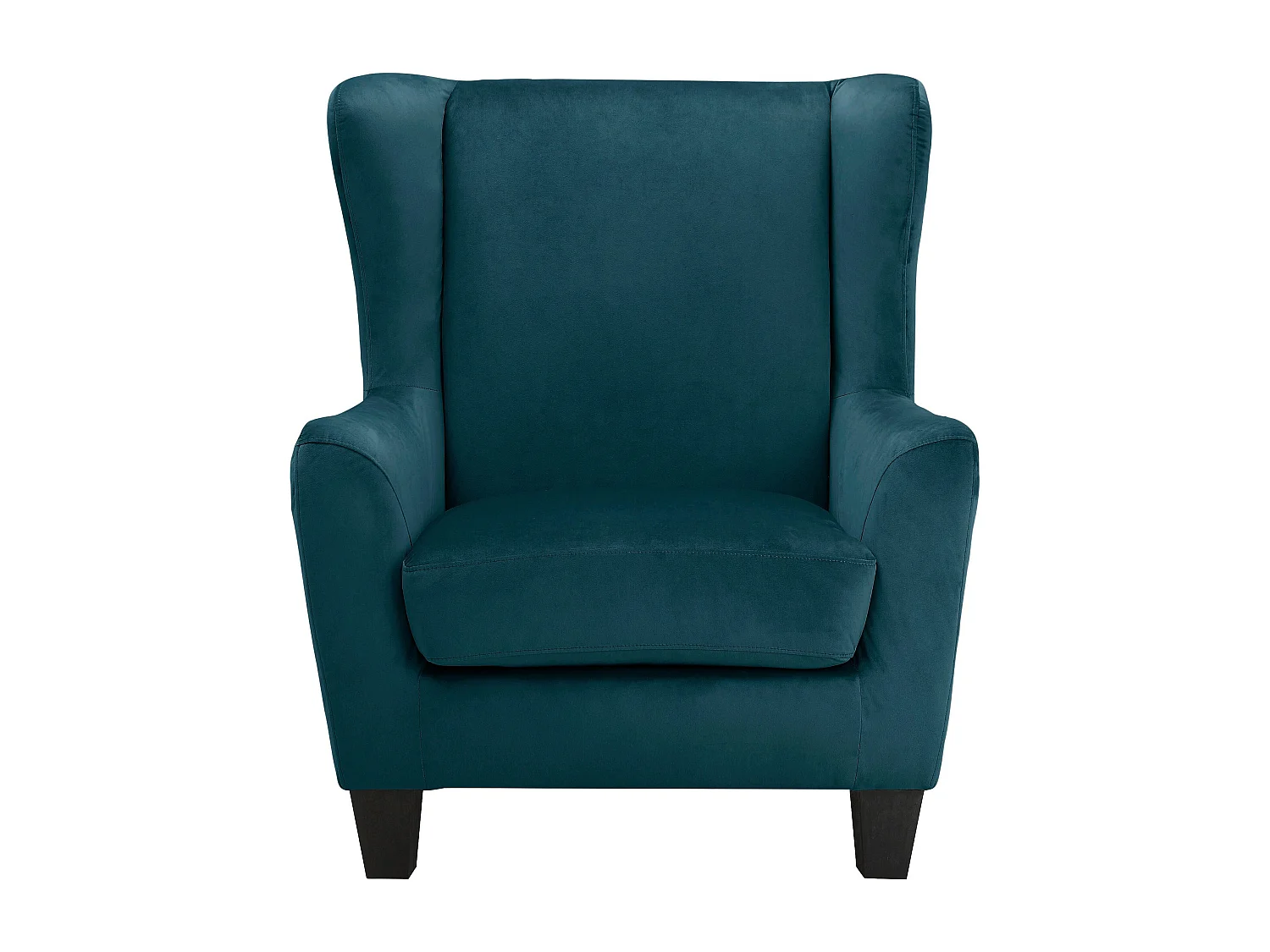 Zhili | Fauteuil + tabouret en velours pétrole