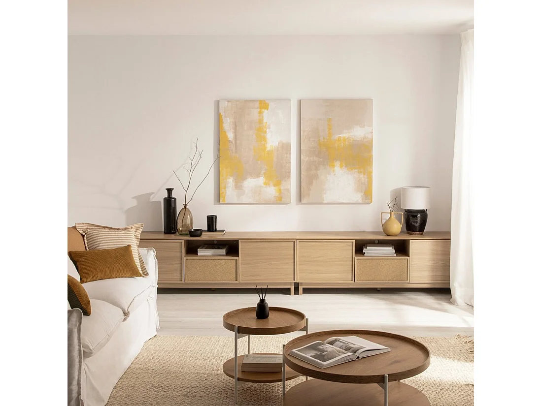 Meuble TV 160 en bois naturel 160x50 cm-Bora