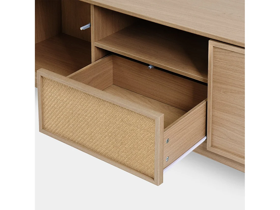 Meuble TV 160 en bois naturel 160x50 cm-Bora