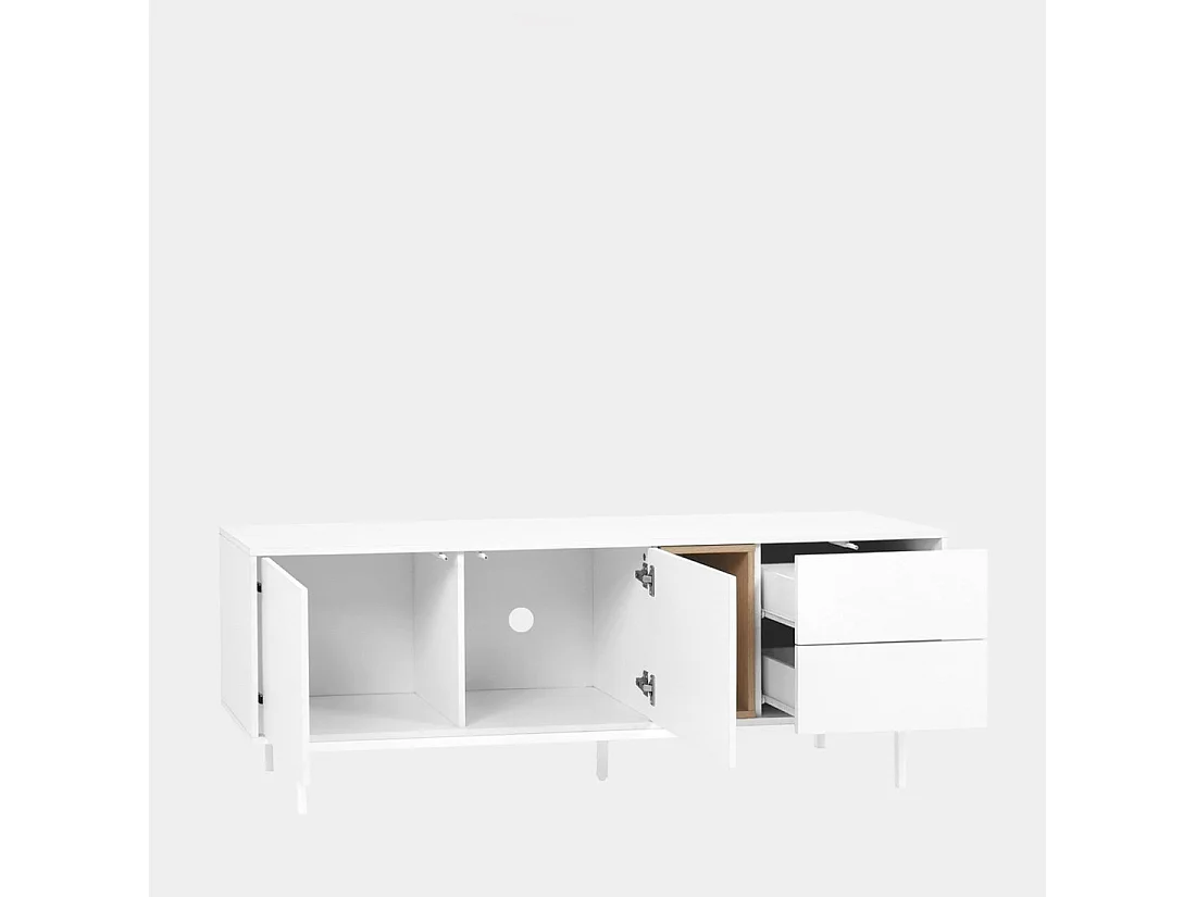 Mueble Tv de Lacado Natural-Blanco 55 x 160- Hazan