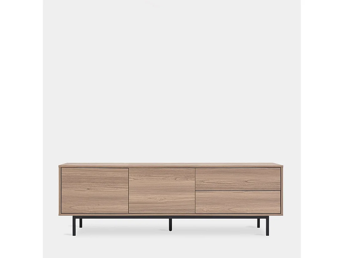 Meuble TV en bois naturel 160x50 cm-Elton