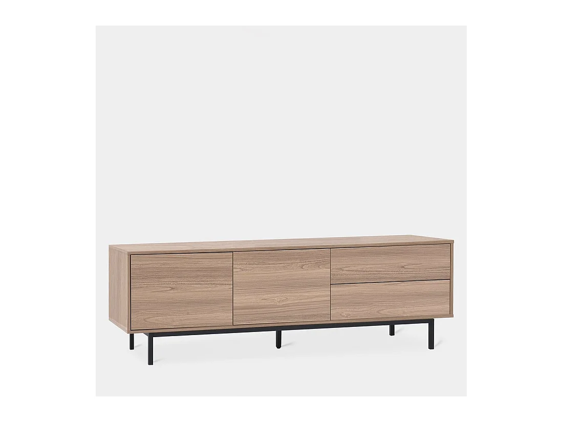 Meuble TV en bois naturel 160x50 cm-Elton