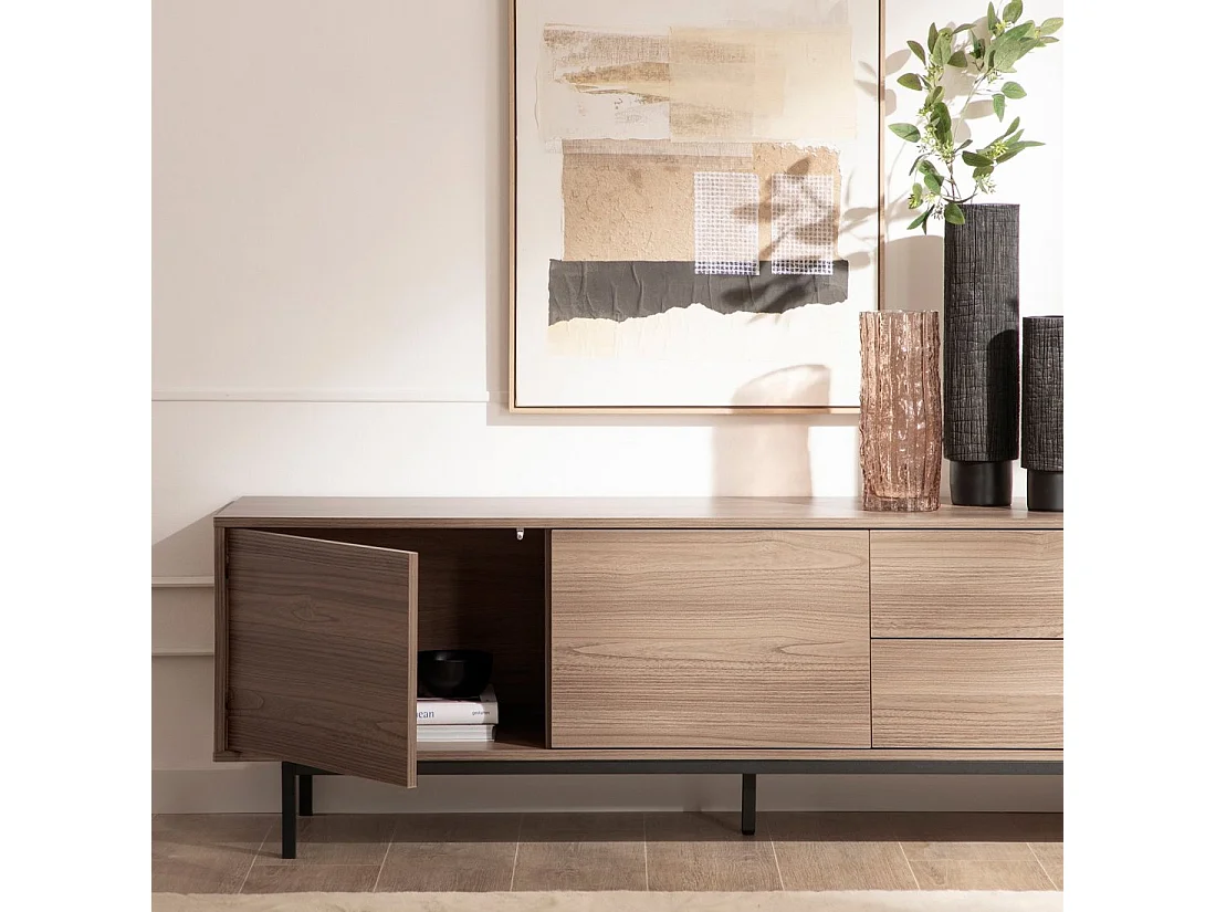 Mueble Tv de Madera Natural 50 x 160- Elton