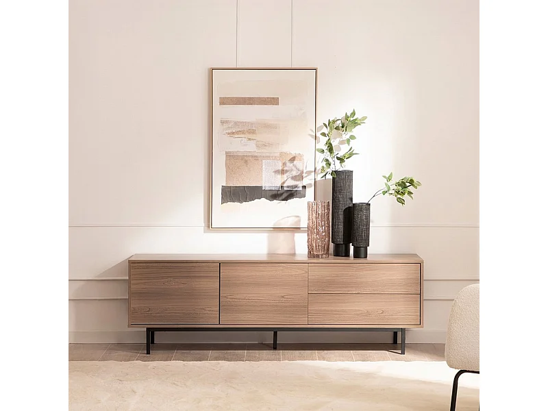 Mueble Tv de Madera Natural 50 x 160- Elton