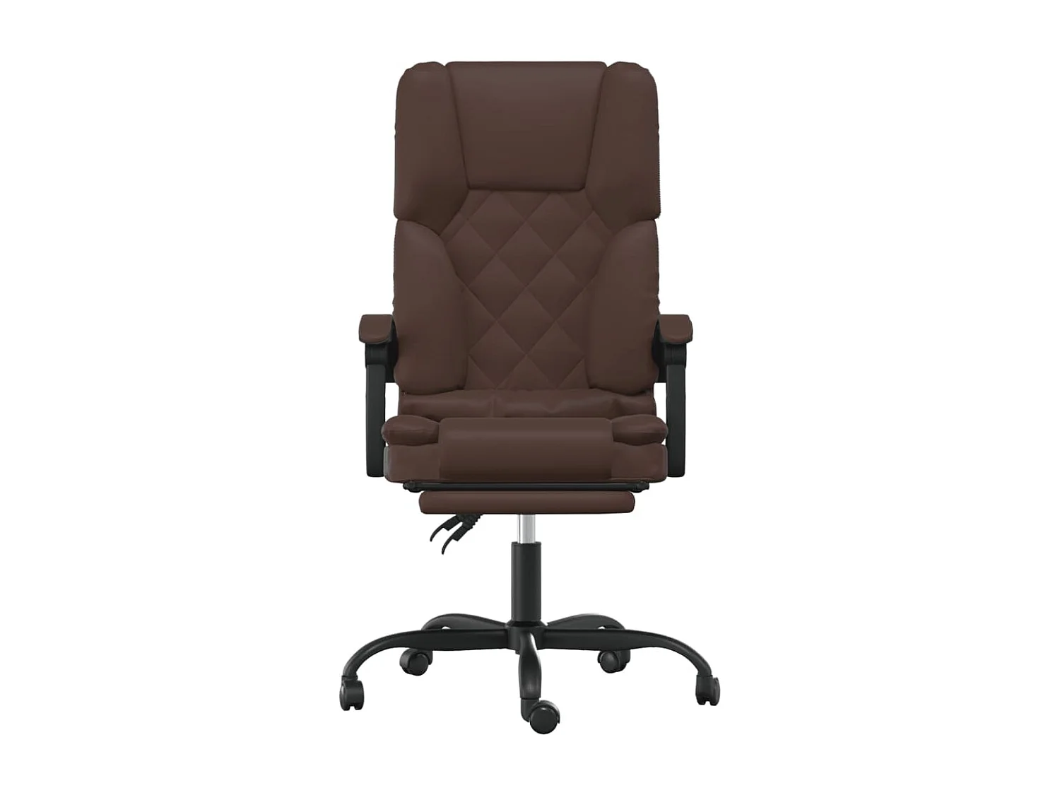 Fauteuil de massage inclinable de bureau Marron Similicuir