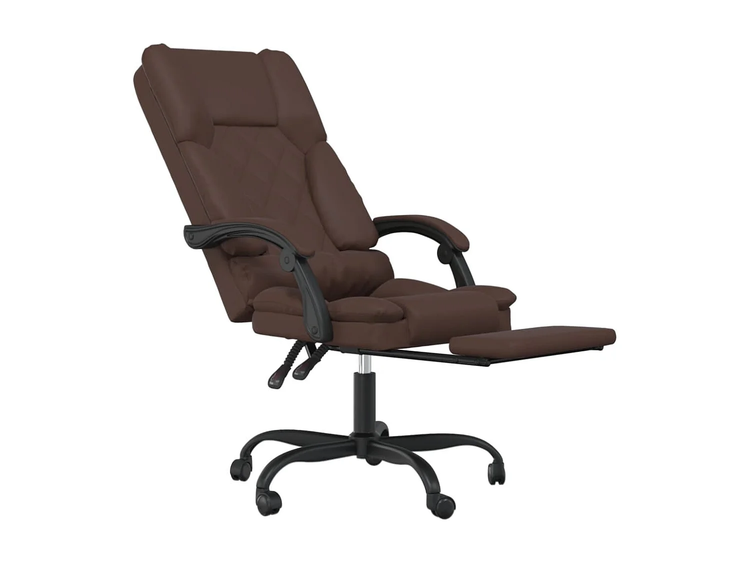 Fauteuil de massage inclinable de bureau Marron Similicuir