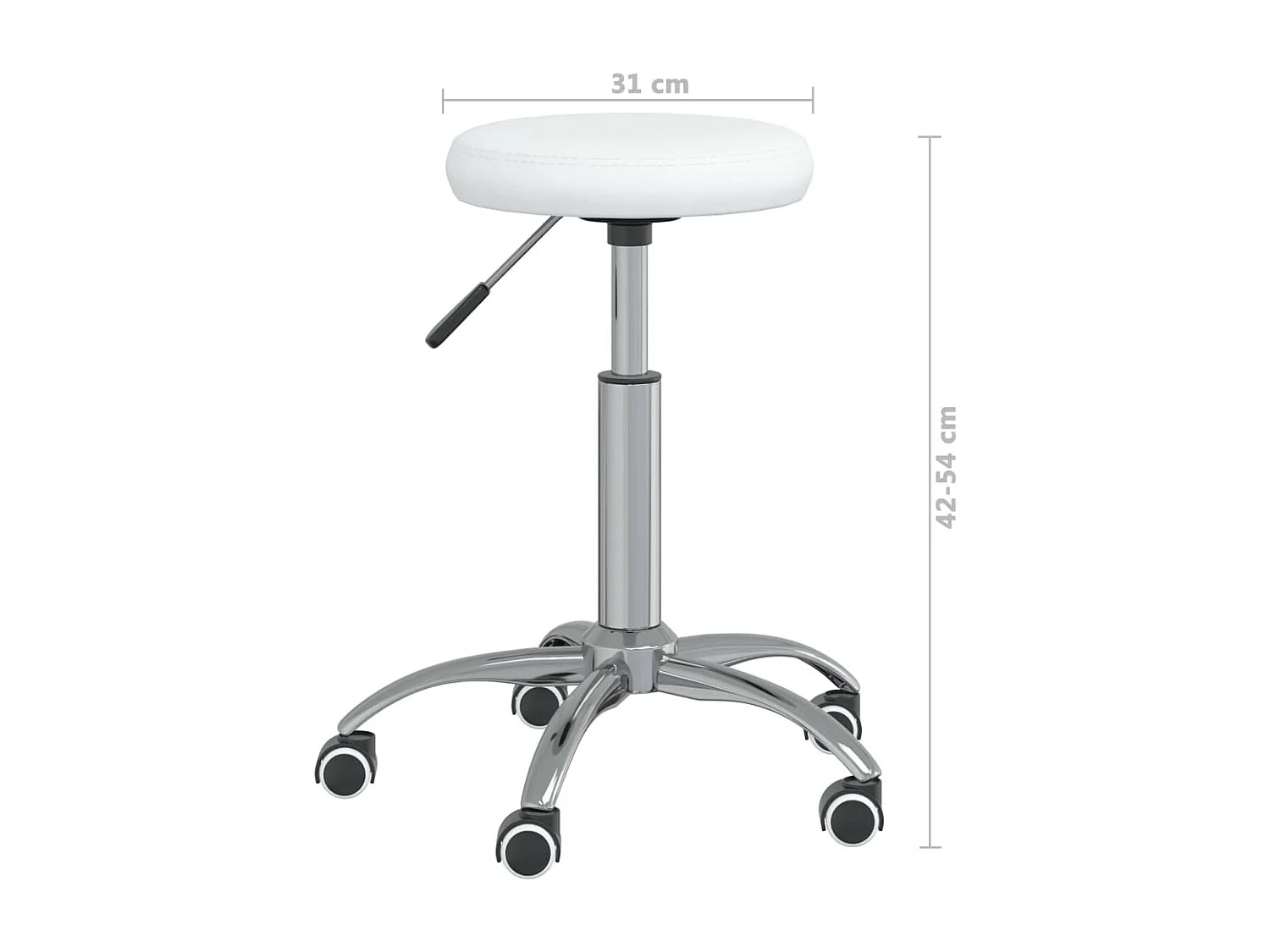 Silla de oficina giratoria de piel sintética blanca