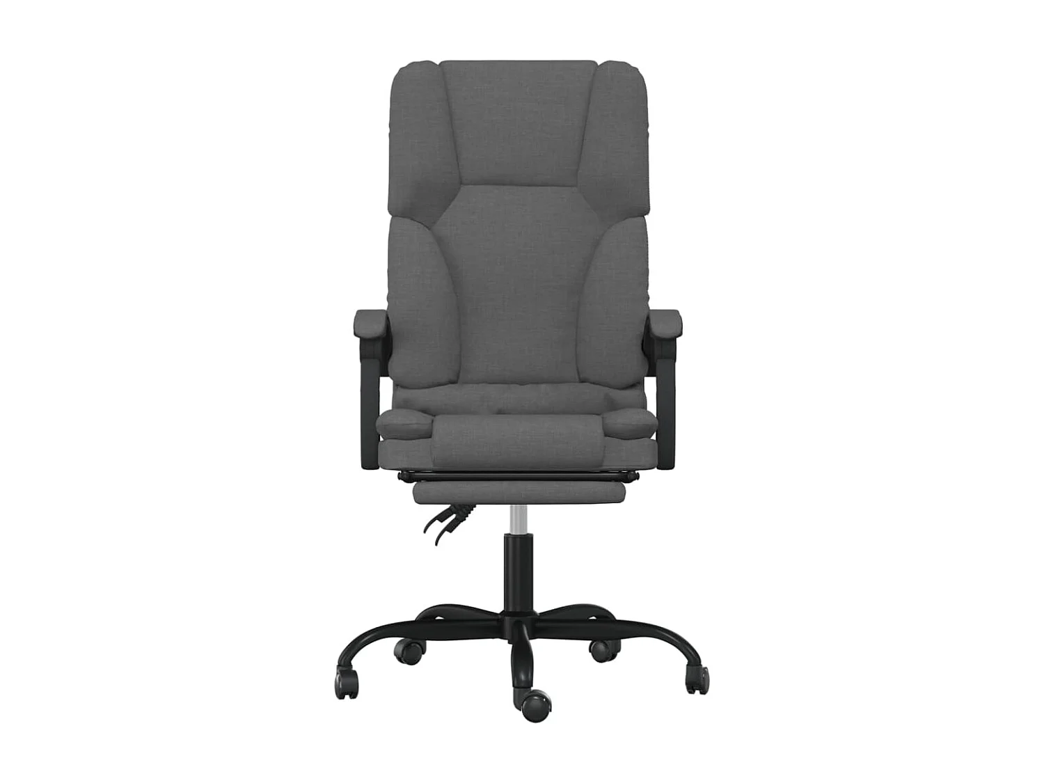 Fauteuil de massage inclinable de bureau Gris foncé Tissu