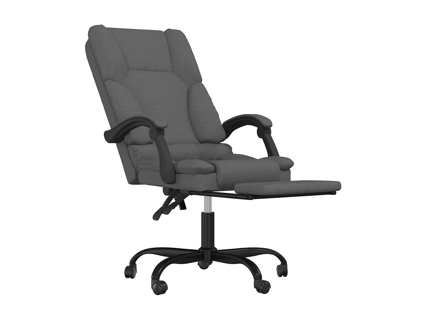 Fauteuil de massage inclinable de bureau Gris foncé Tissu