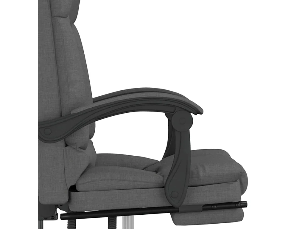 Fauteuil de massage inclinable de bureau Gris foncé Tissu