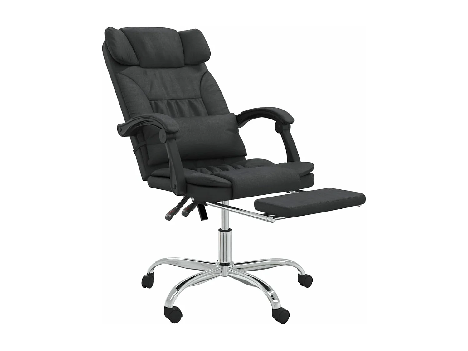 Fauteuil de massage inclinable de bureau Noir Similicuir