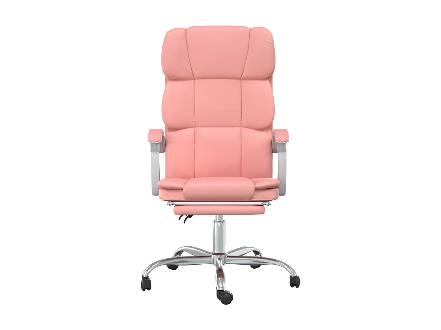 Rosafarbener Büro-Relaxsessel aus Kunstleder