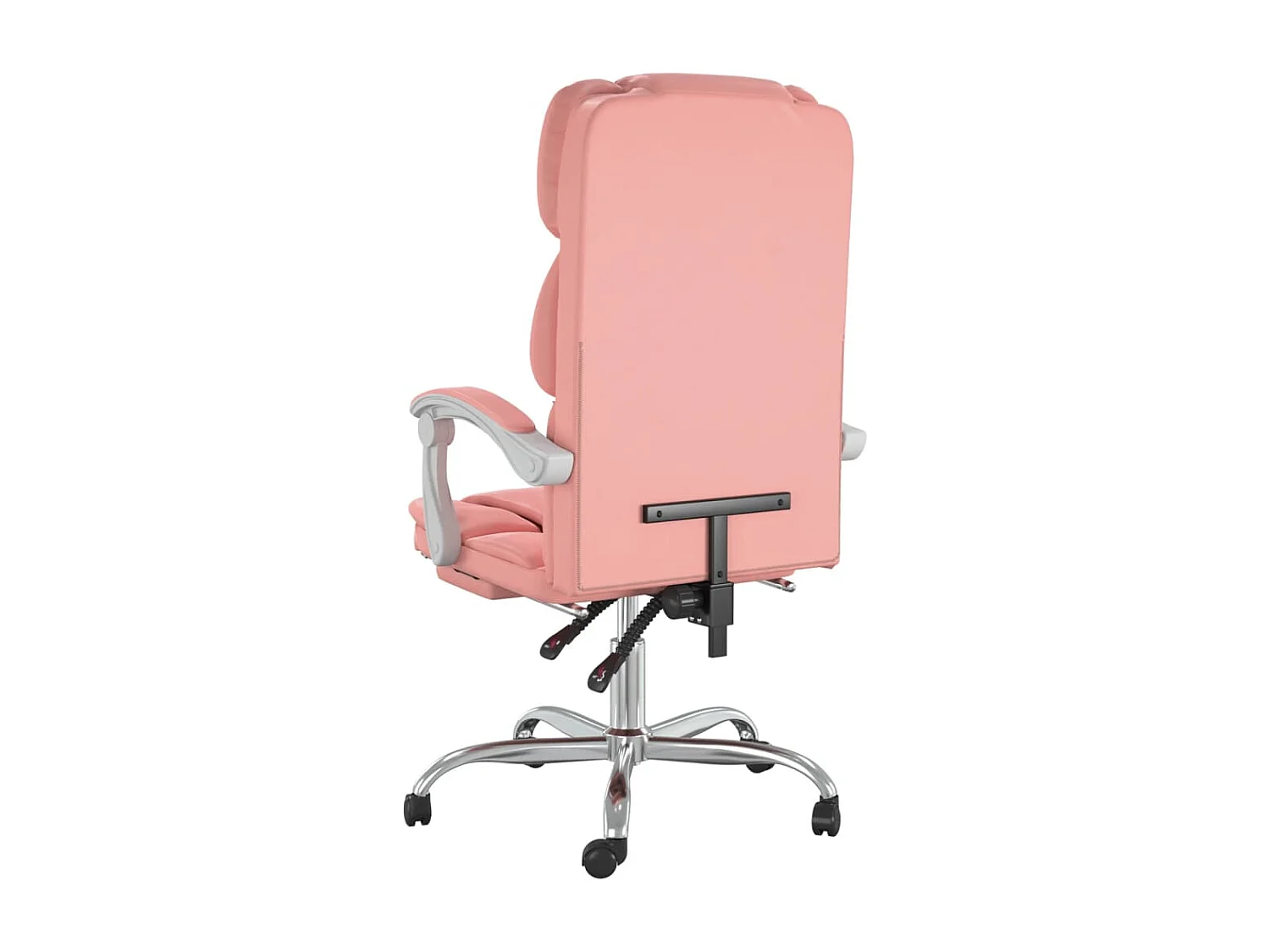 Rosafarbener Büro-Relaxsessel aus Kunstleder