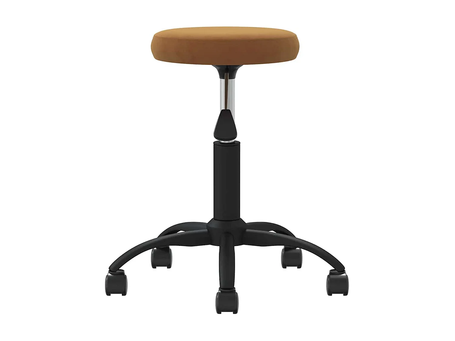 Chaise de bureau pivotante marron velours