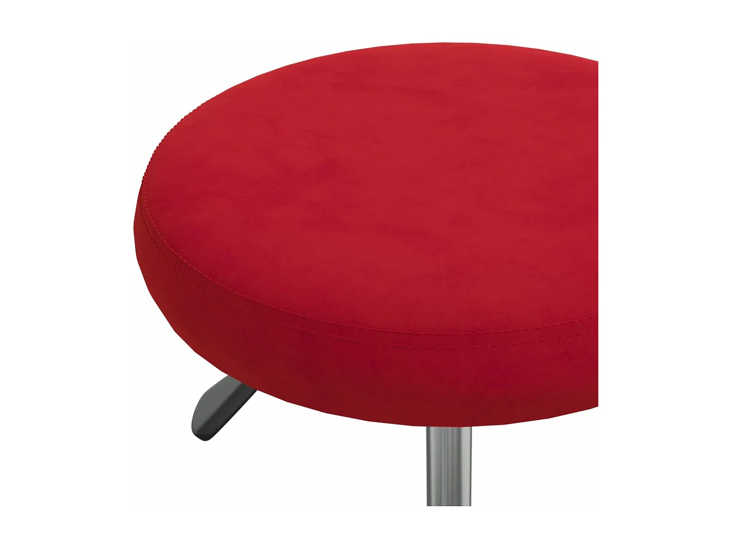 Chaise pivotante de bureau Rouge bordeaux Velours