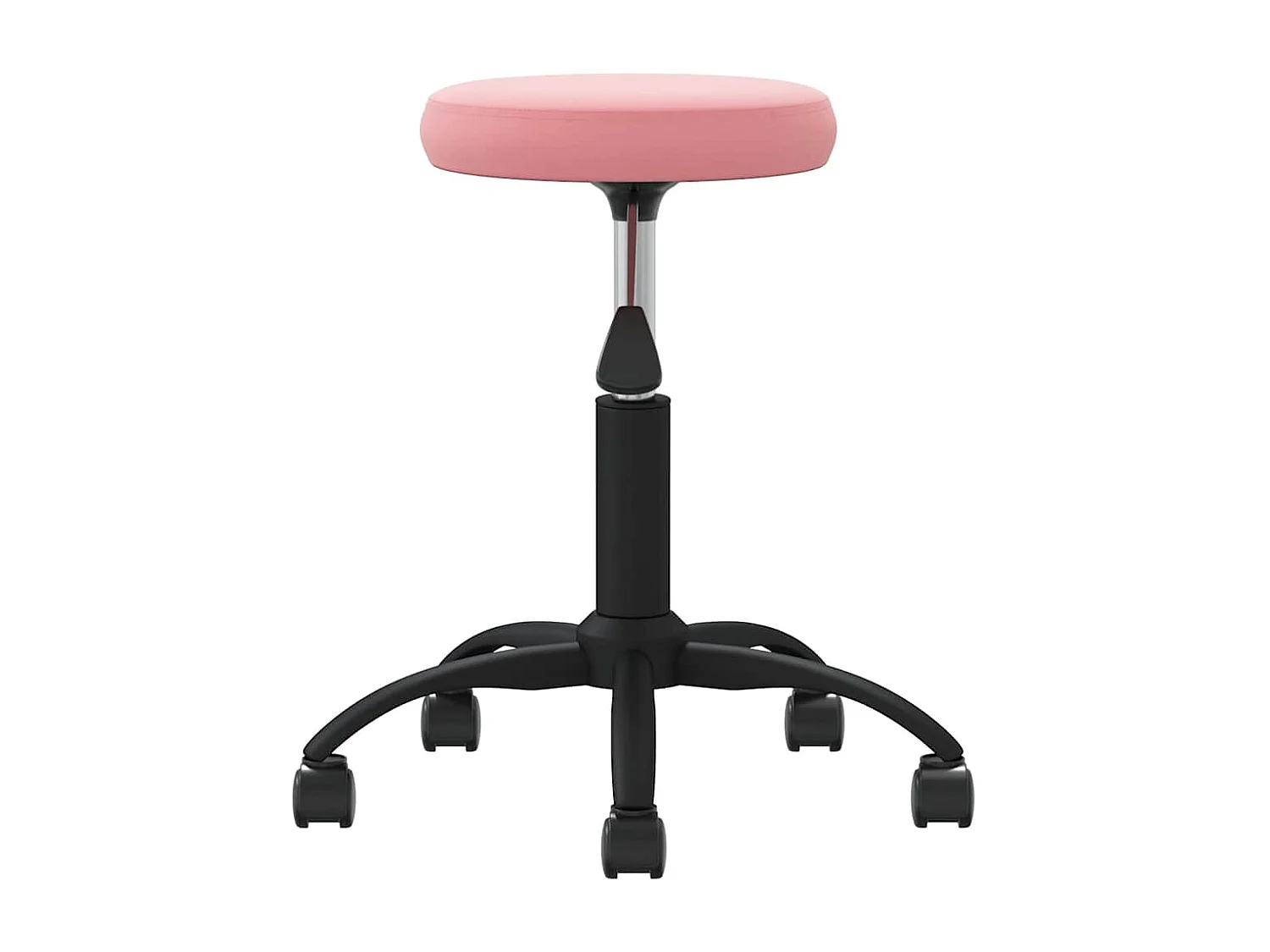 Sedia girevole da ufficio in velluto rosa