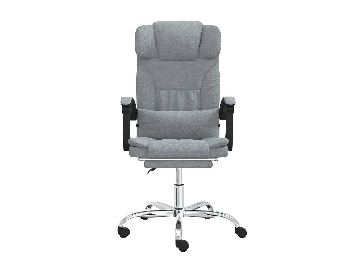 Poltrona da ufficio reclinabile per massaggio in tessuto grigio chiaro