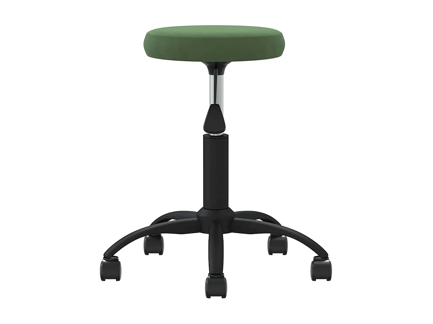 Chaise de bureau pivotante vert foncé velours