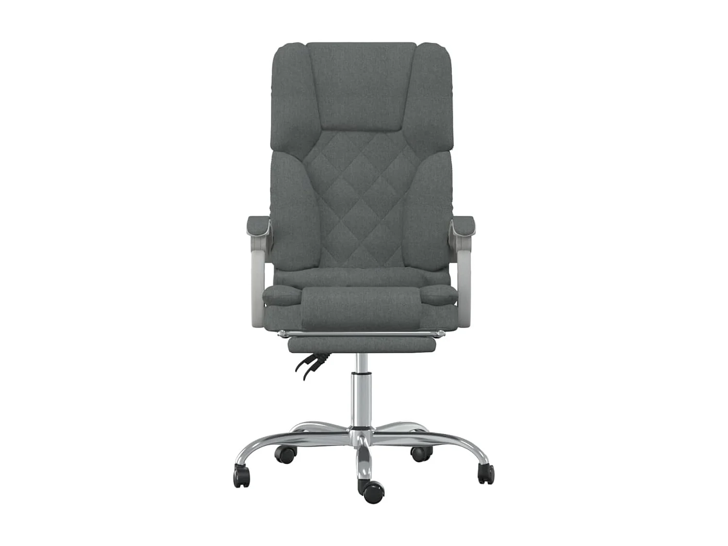 Sillón masajeador reclinable de oficina de tela gris oscuro