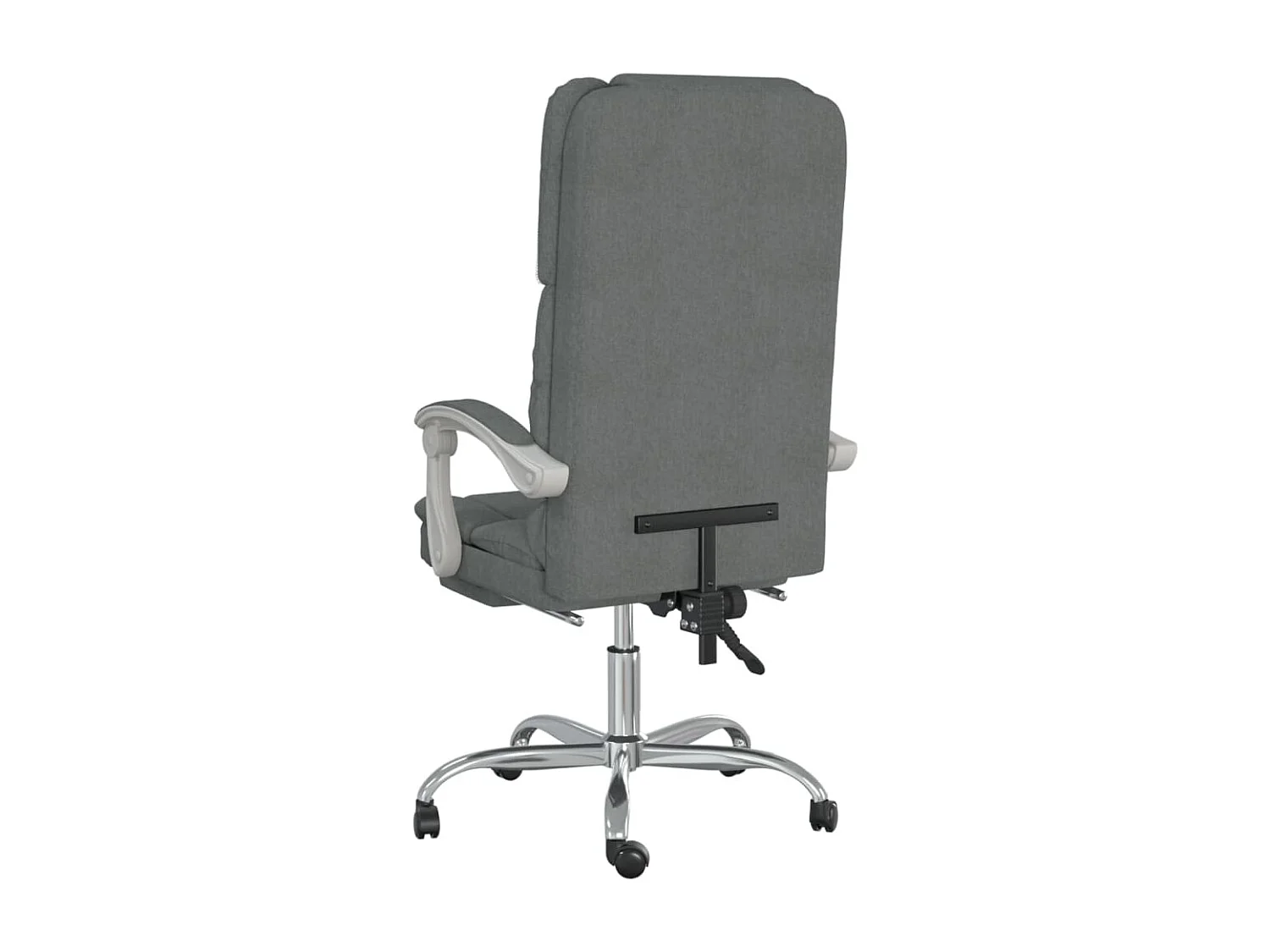 Sillón masajeador reclinable de oficina de tela gris oscuro