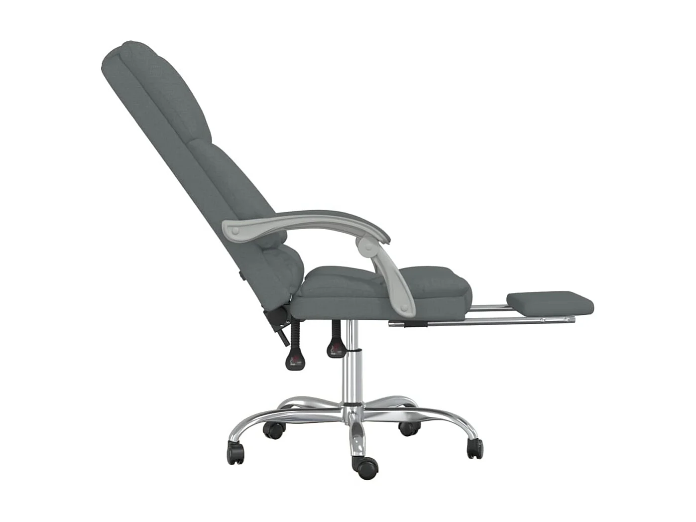 Sillón masajeador reclinable de oficina de tela gris oscuro