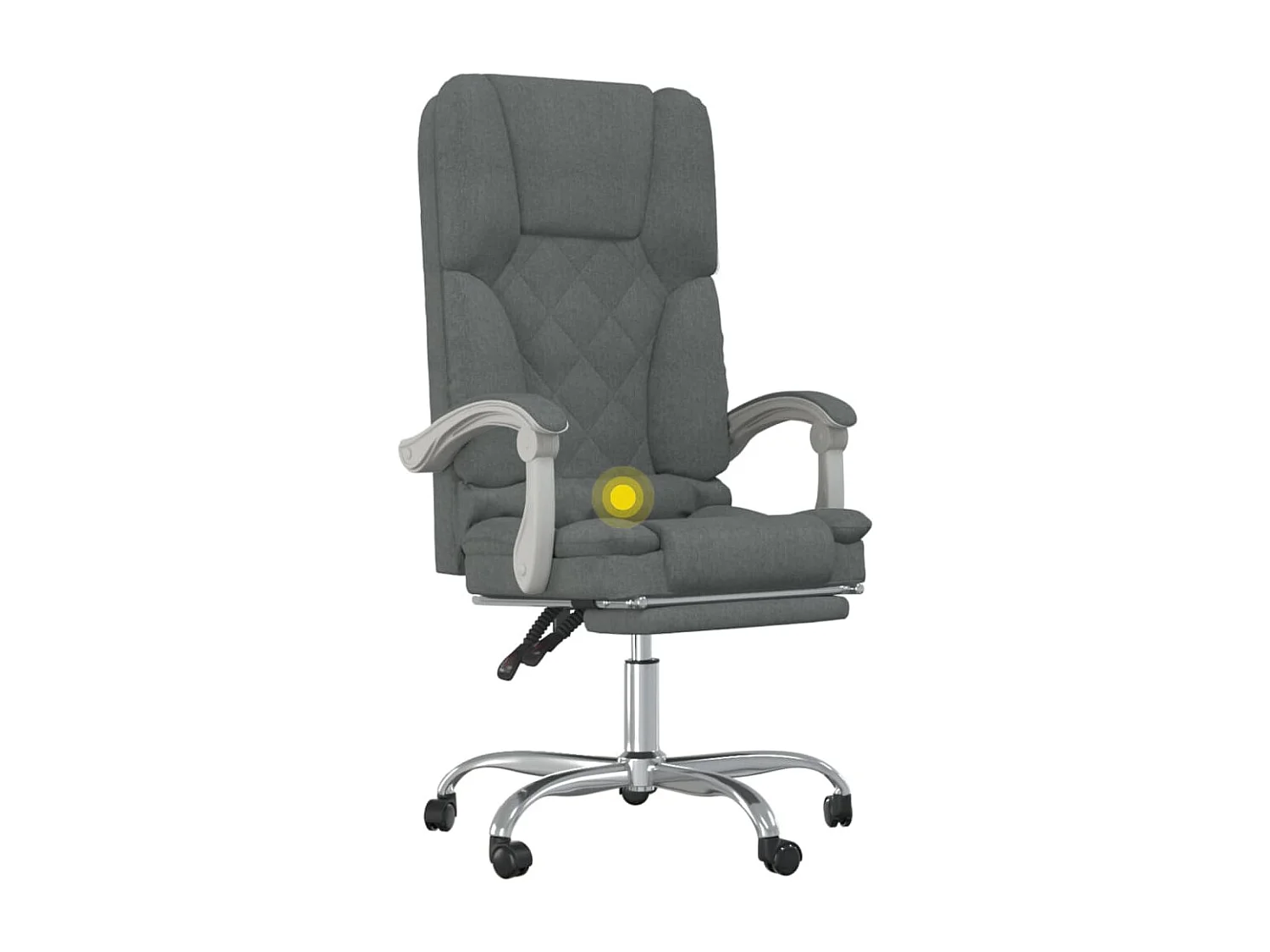 Sillón masajeador reclinable de oficina de tela gris oscuro