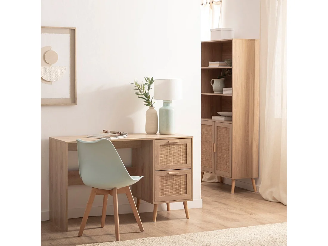 Bureau d'écriture en rotin naturel 120x76 cm-Tahiti