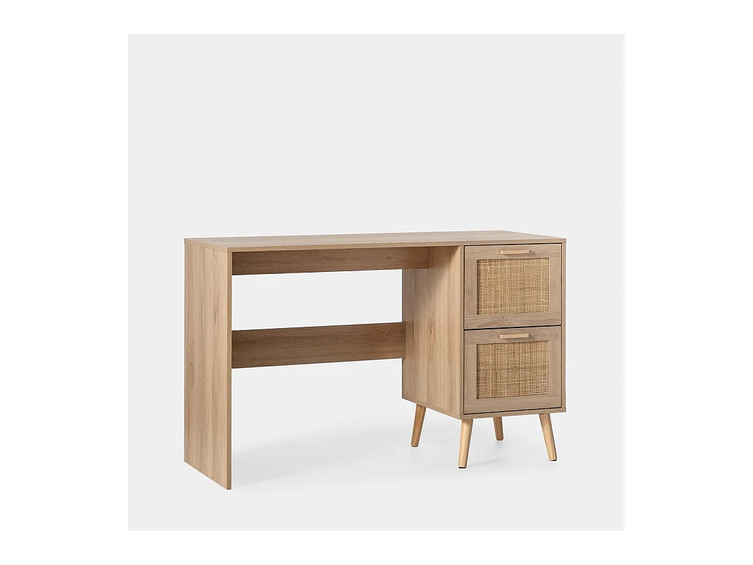 Bureau d'écriture en rotin naturel 120x76 cm-Tahiti