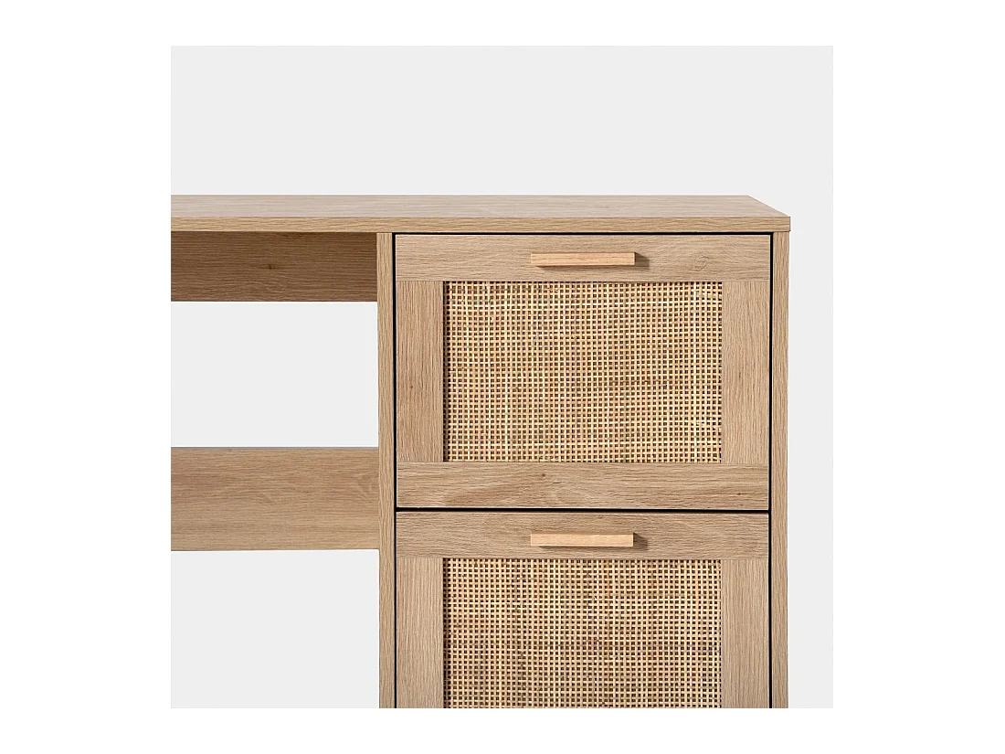 Bureau d'écriture en rotin naturel 120x76 cm-Tahiti