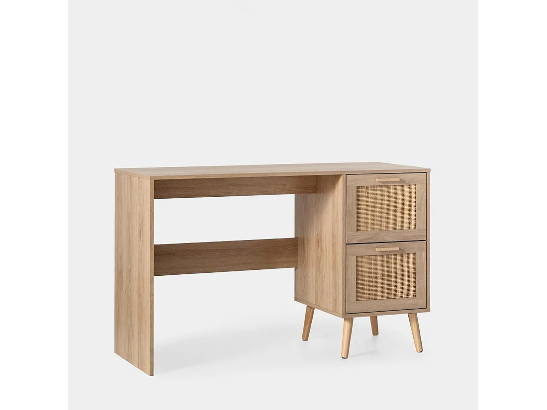 Bureau d'écriture en rotin naturel 120x76 cm-Tahiti