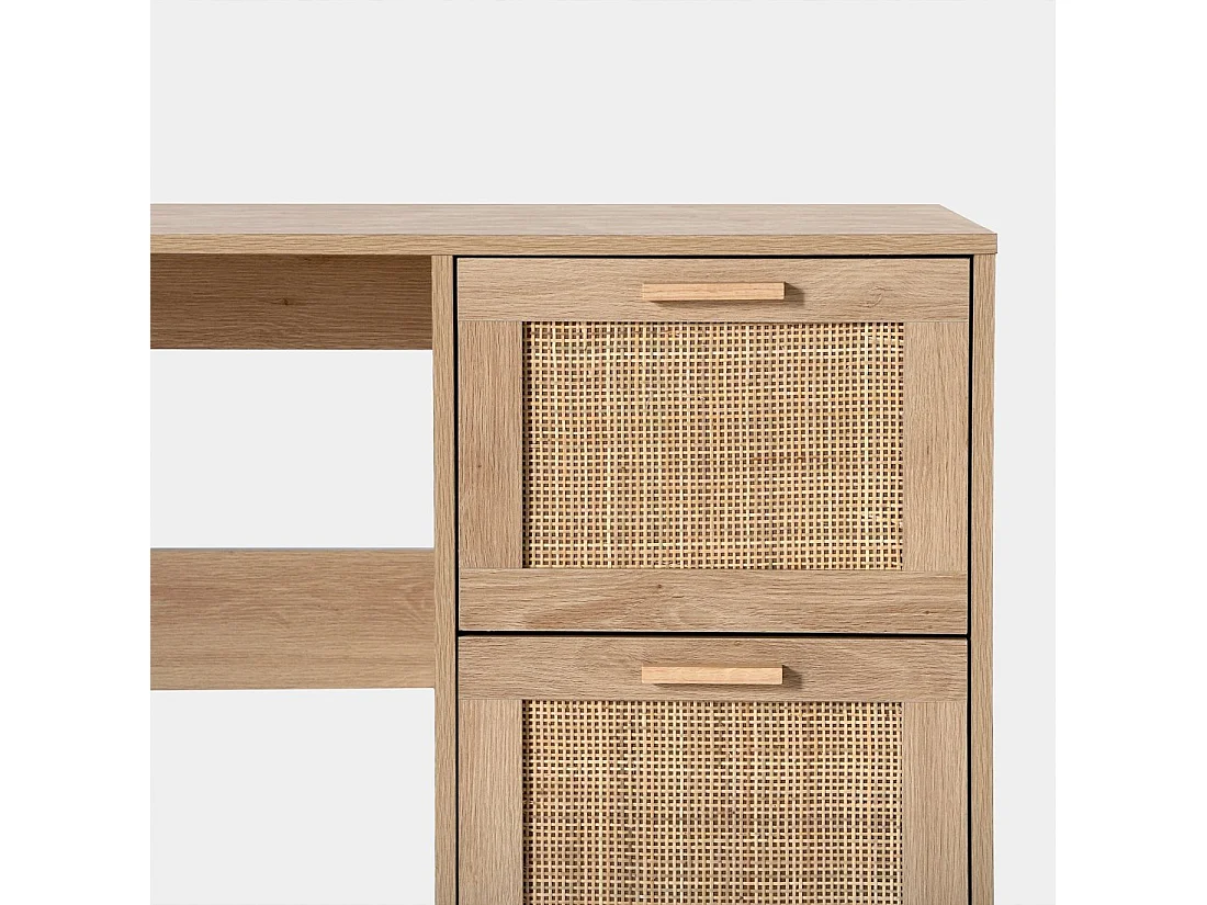 Bureau d'écriture en rotin naturel 120x76 cm-Tahiti