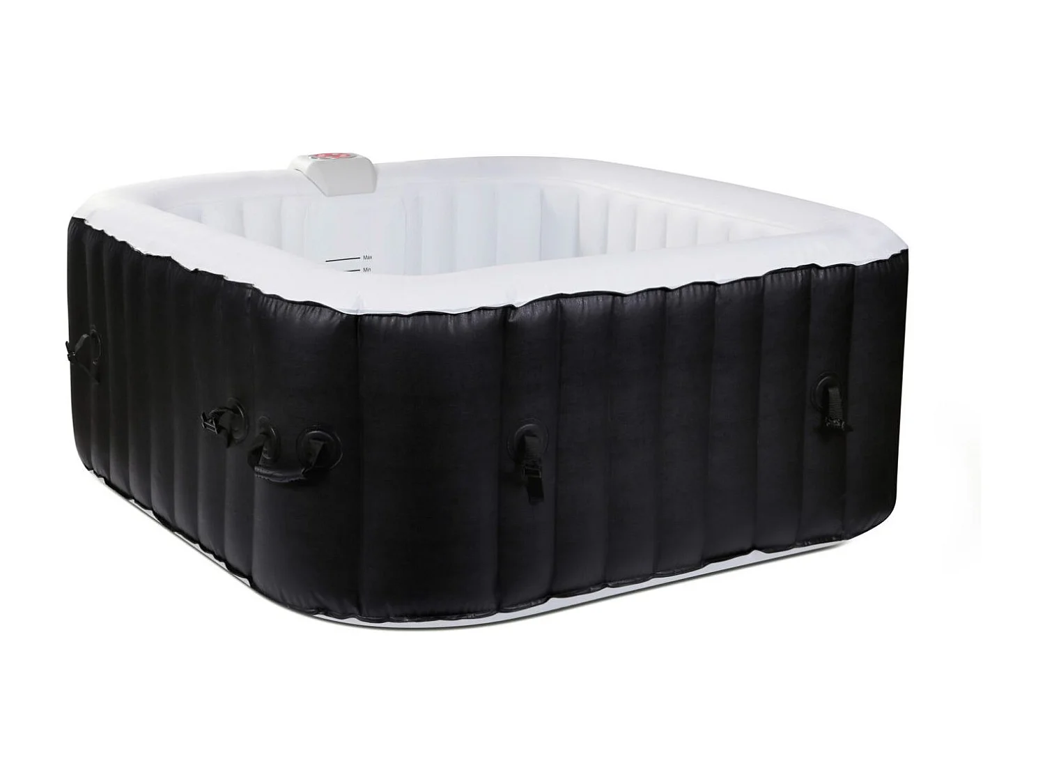 Spa gonflable 4 places carré - Ospazia - Dimensions : 155 x 155 cm - Filtre et bâche inclus