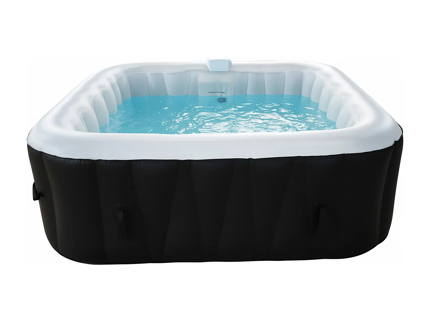 Spa gonflable 4 places carré - Ospazia - Dimensions : 155 x 155 cm - Filtre et bâche inclus