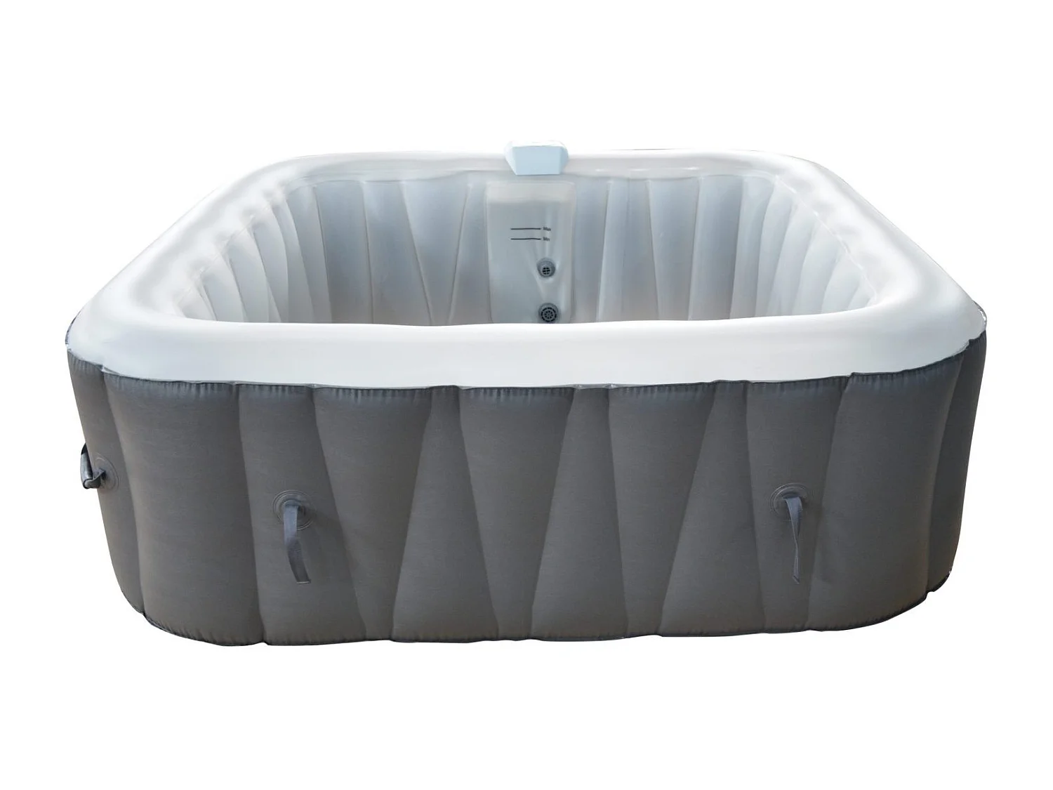 Vierkante 4-persoons opblaasbare spa - Sunspa - Inclusief LED hoofdband - Afmetingen : 155 x 155 cm