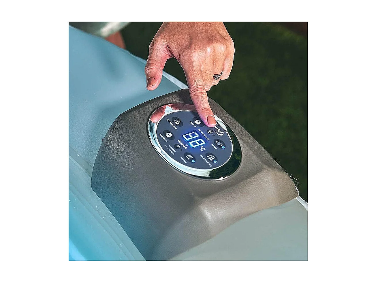 Spa gonfiabile 6 posti rotonda - CleverSpa modello Torino - Diametro: 208 cm - Filtro e copertura inclusi