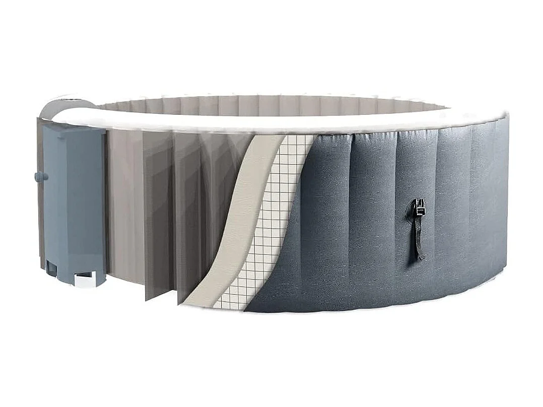 Spa gonfiabile 6 posti rotonda - CleverSpa modello Torino - Diametro: 208 cm - Filtro e copertura inclusi