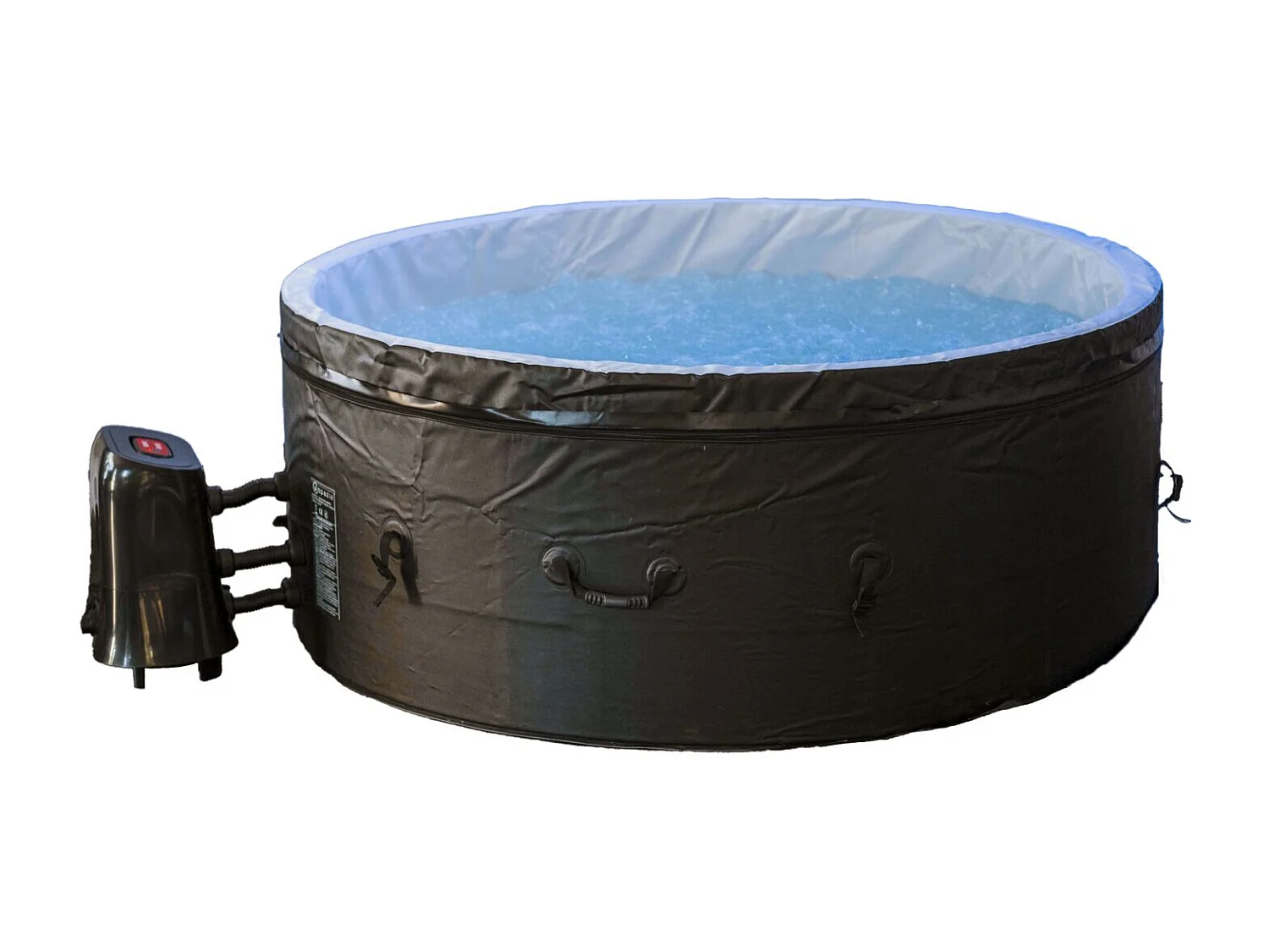 Ospazia Spa gonfiabile rotonda a 4 posti in schiuma - - Diametro: 180 cm - Filtro e copertura inclusi