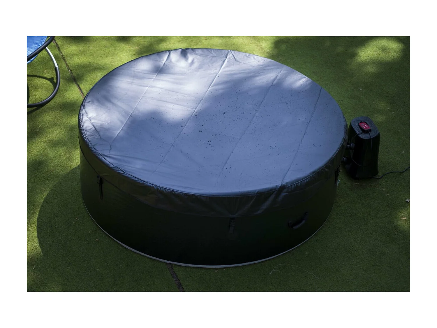 Ospazia Spa gonfiabile rotonda a 4 posti in schiuma - - Diametro: 180 cm - Filtro e copertura inclusi