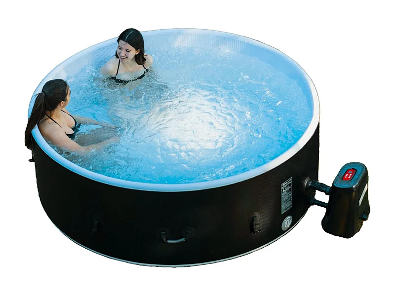 Aufblasbarer Whirlpool für 6 Personen, rund, aus Dropstitch - Ospazia - Durchmesser: 200 cm - inkl. Filter und Abdeckplane
