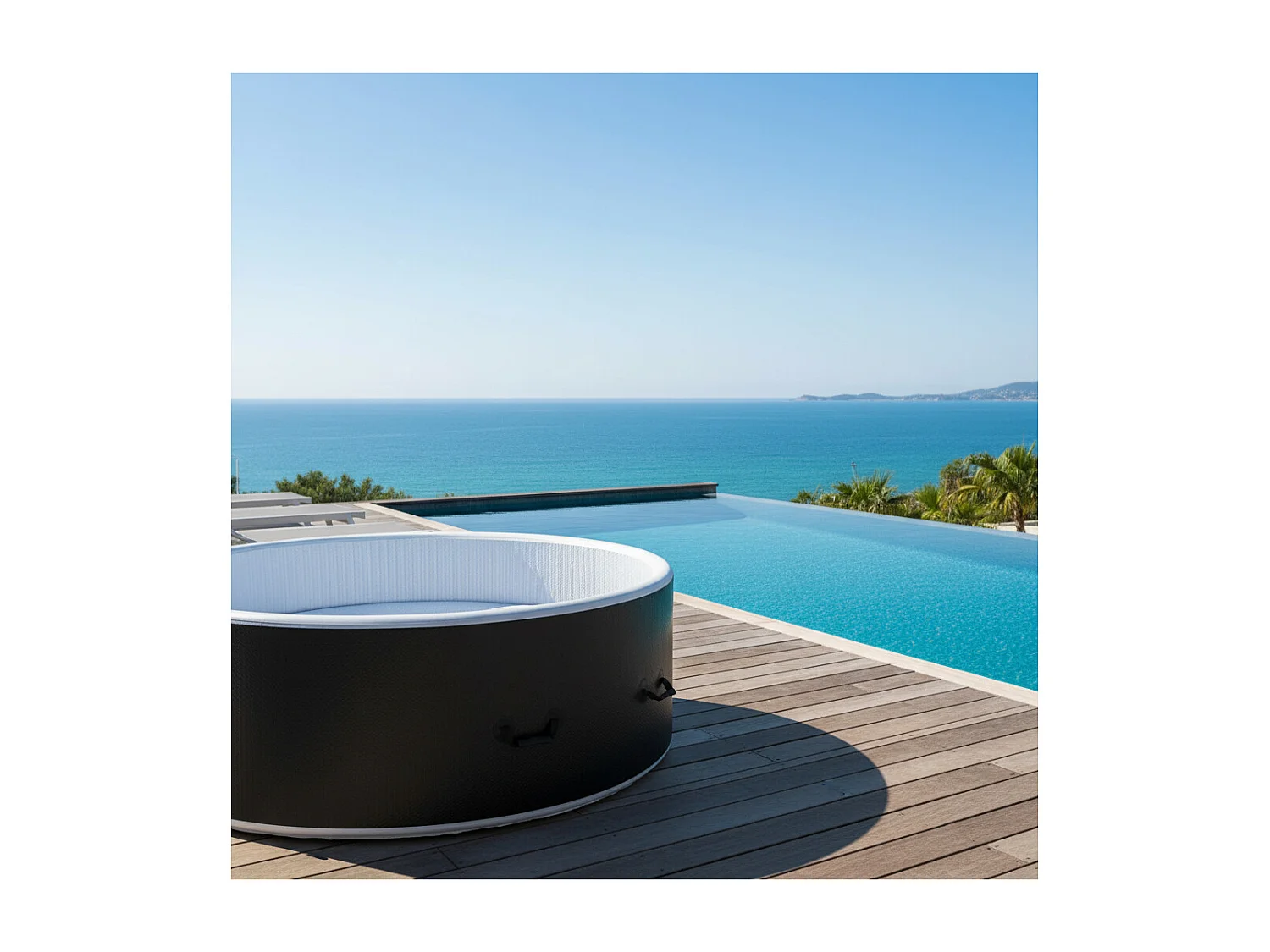 Een 6-persoons golfbad in Dropstitch- Ospazia - Diameter: 200 cm - Filter en doek inbegrepen