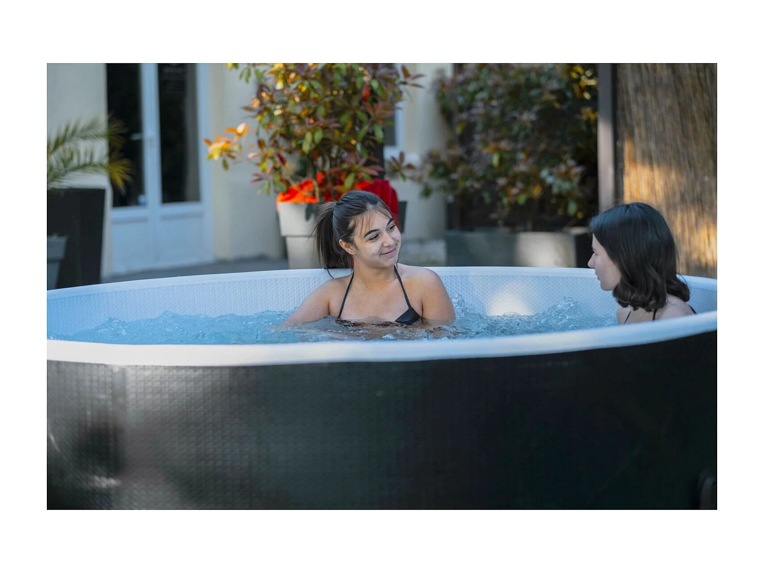 Een 6-persoons golfbad in Dropstitch- Ospazia - Diameter: 200 cm - Filter en doek inbegrepen