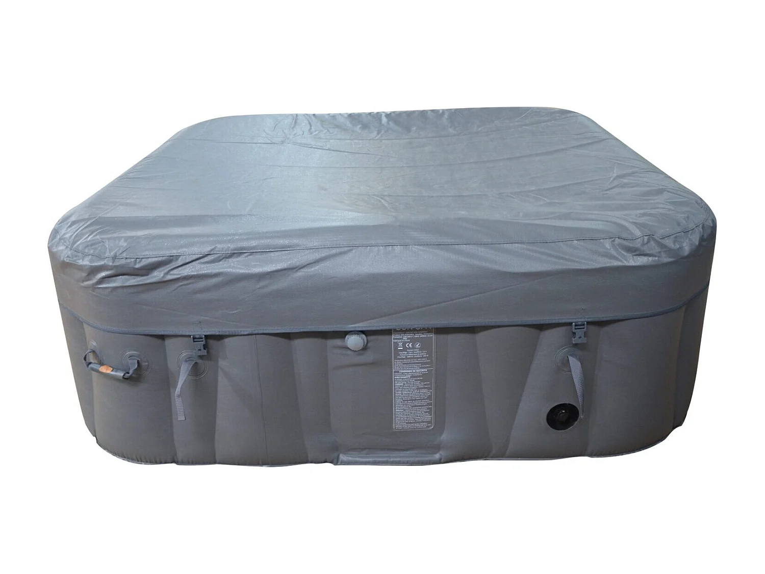 Spa gonflable 6 places carré - Sunspa - Bandeau LED inclus - Dimensions : 185 x 185 cm