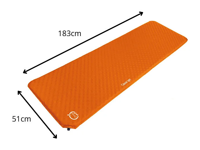 O'Camp Colchoneta de camping autoinflable - - Fabricada en poliéster - Dimensiones: 183 x 51 x 2,5 cm