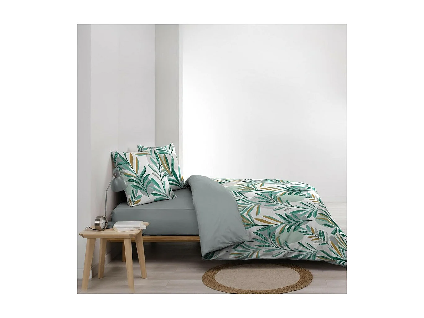 Parure de Lit 3 Pièces "Louna" 240x220cm Vert