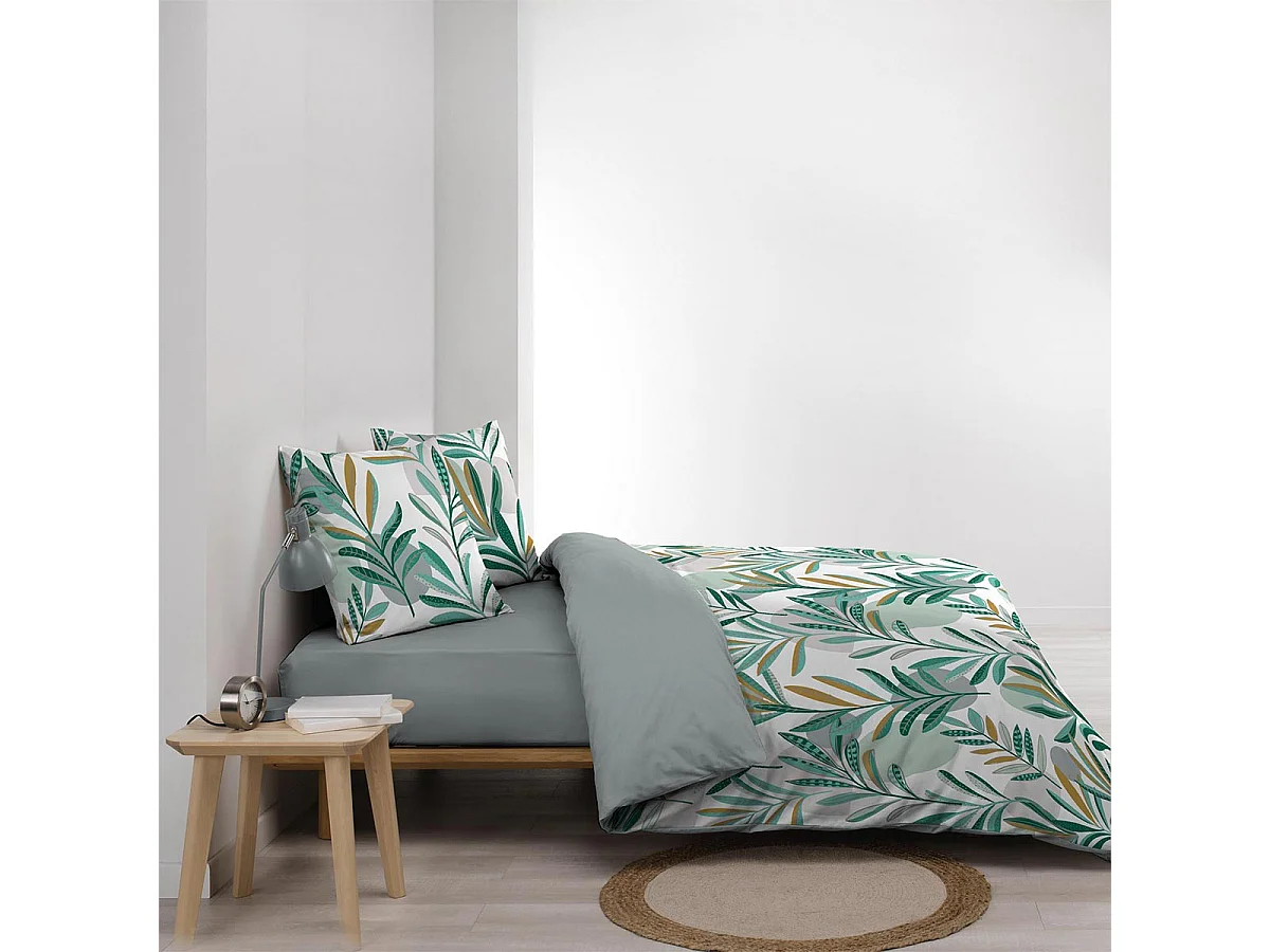 Parure de Lit 3 Pièces "Louna" 240x220cm Vert