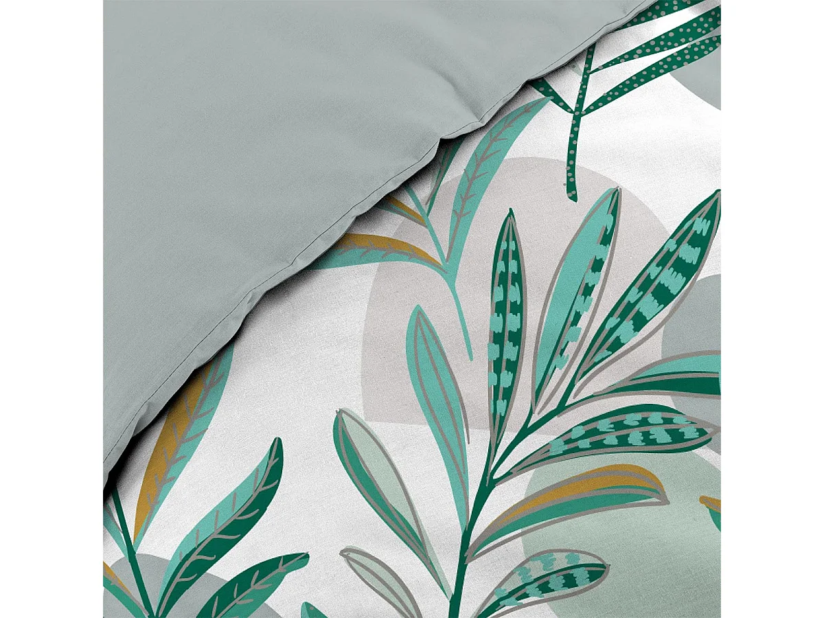 Parure de Lit 3 Pièces "Louna" 240x220cm Vert