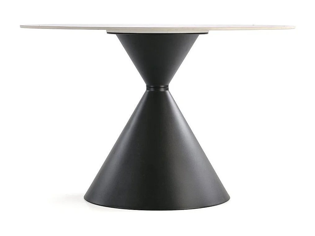 Table ronde 120cm style marbre avec pied central Mordor