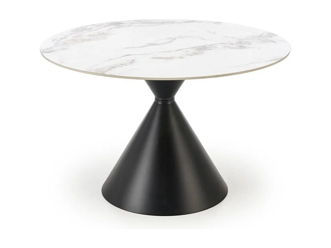 Table ronde 120cm style marbre avec pied central Mordor