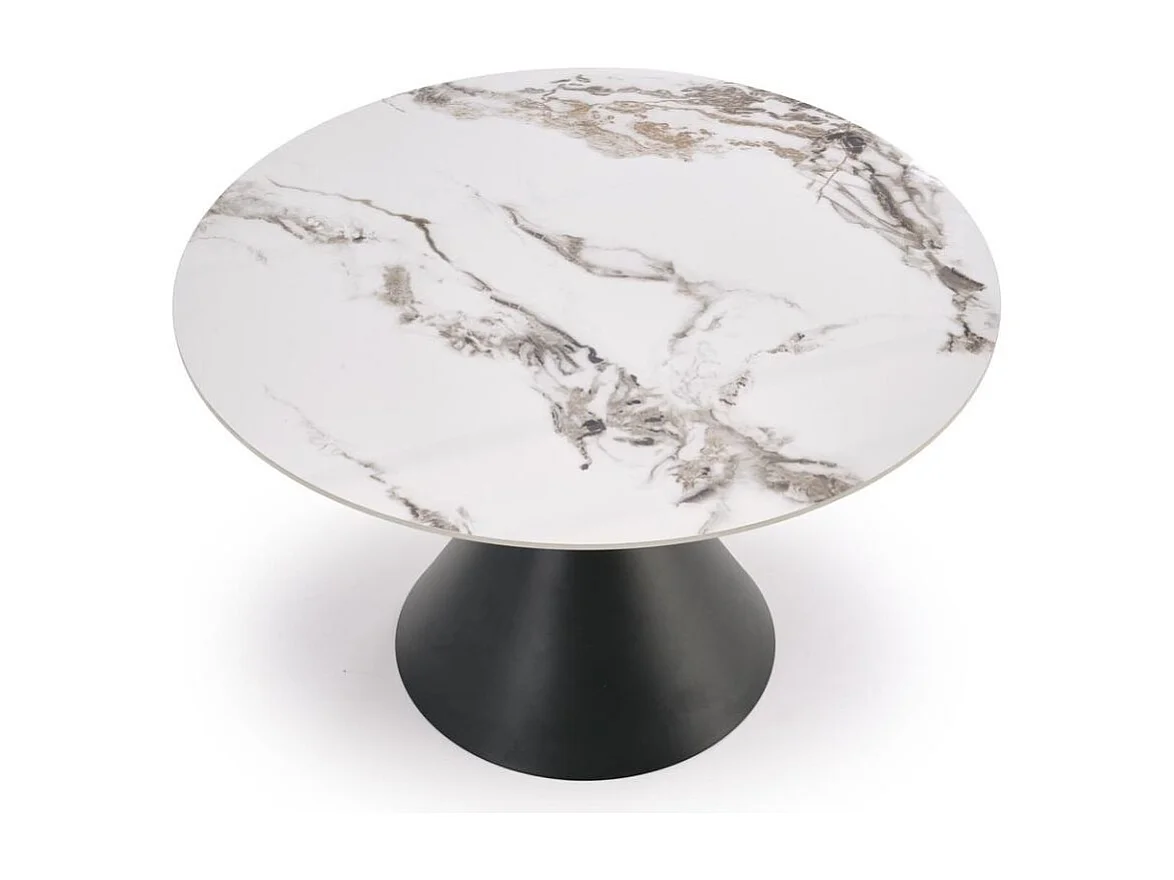 Table ronde 120cm style marbre avec pied central Mordor